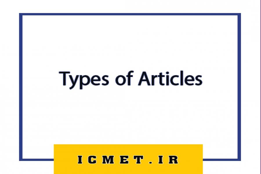 Types of Articles Accepted by the Conference